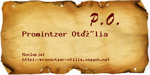 Promintzer Otília névjegykártya